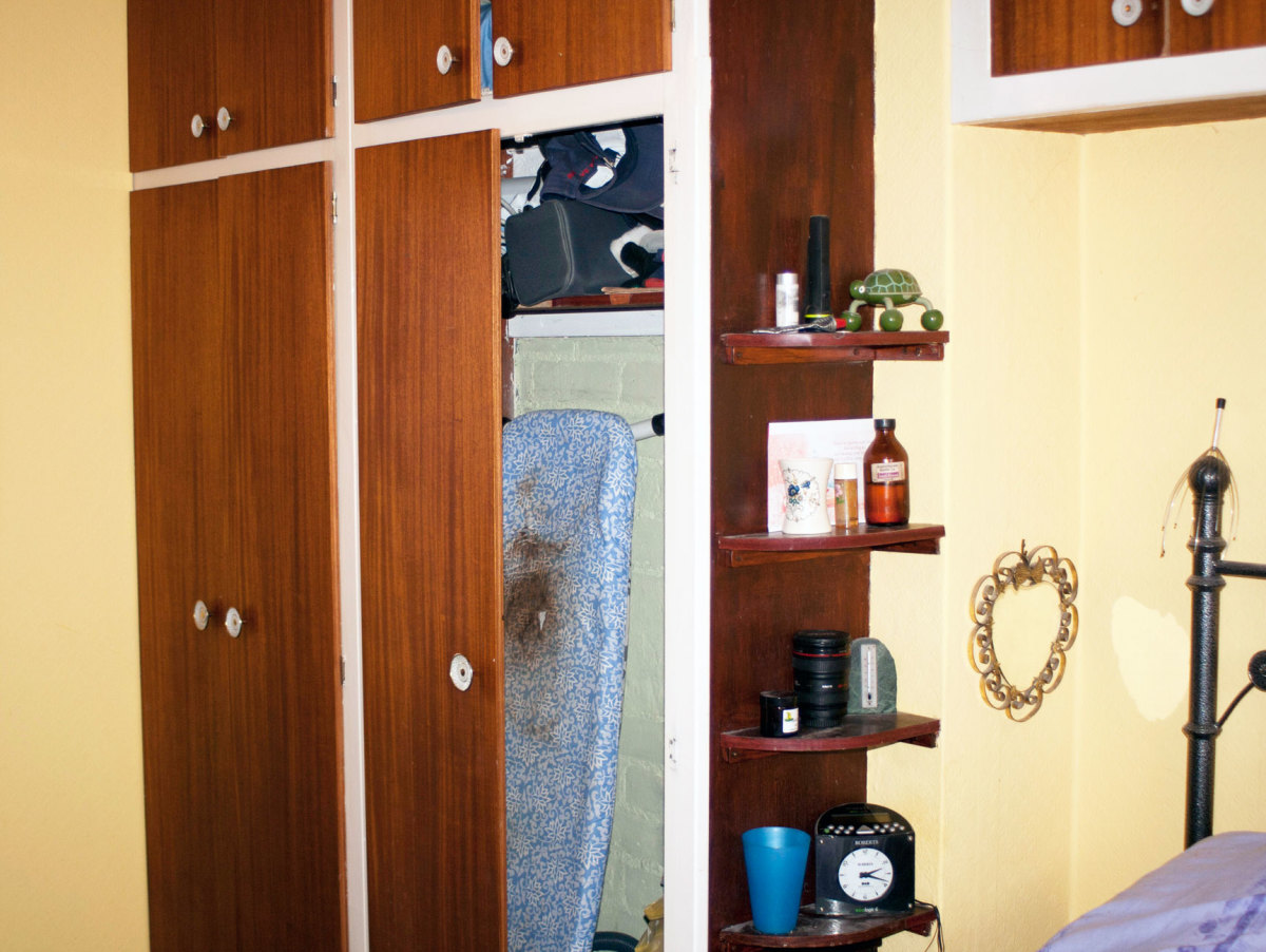 The original bedside shelving was functional but not as spacious or as glamorous as the new.