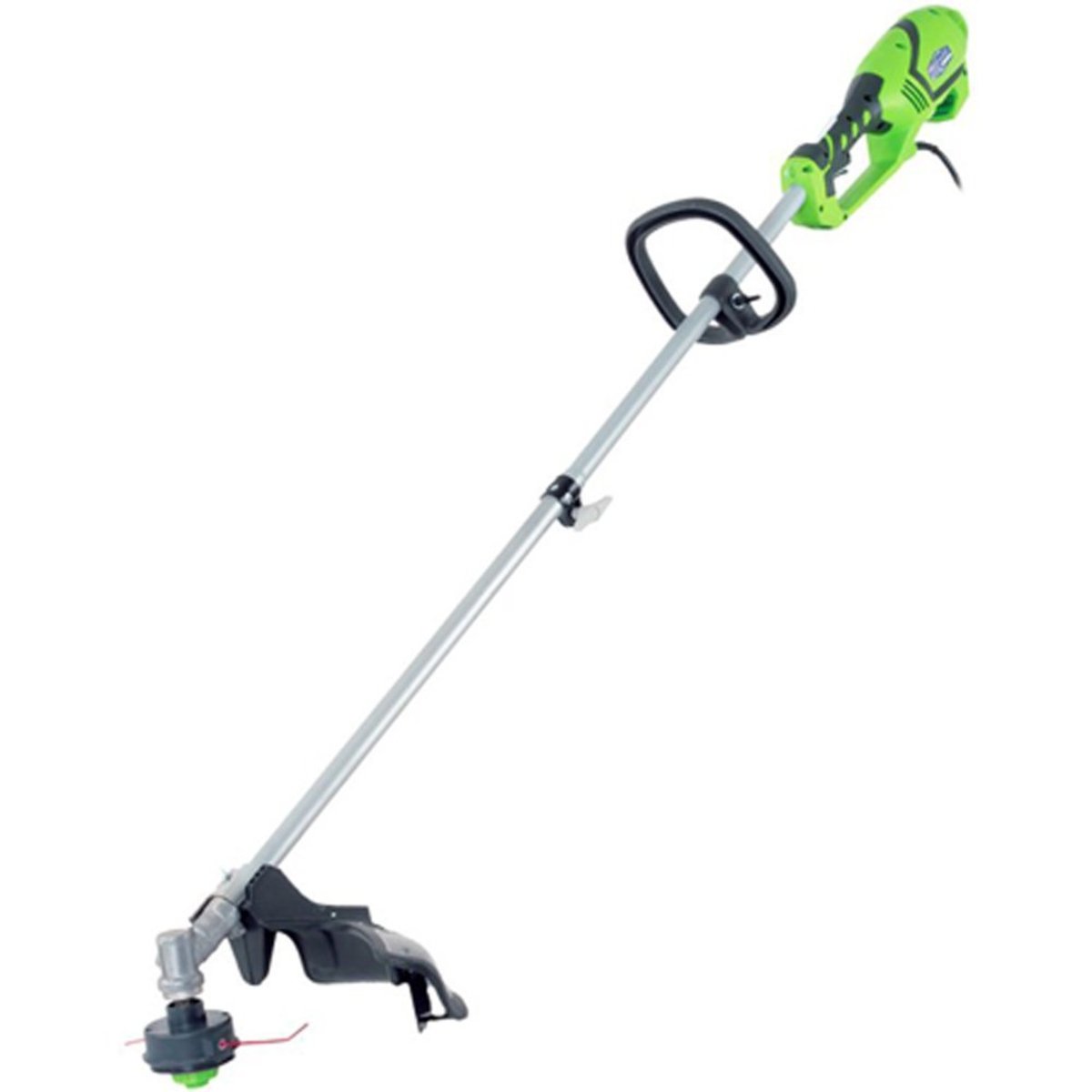 The GreenWorks 21142 10Amp 18 Inch Straight Shaft Trimmer is an easy to use tool that uses dual string technology.  Quiet and clean,  the 18 inch cutting area means that you can cover areas quicker.