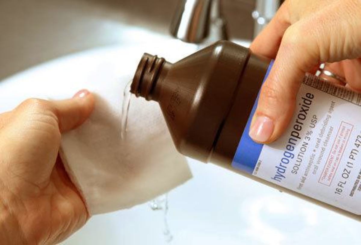 Hydrogen peroxide is a great natural bleach.