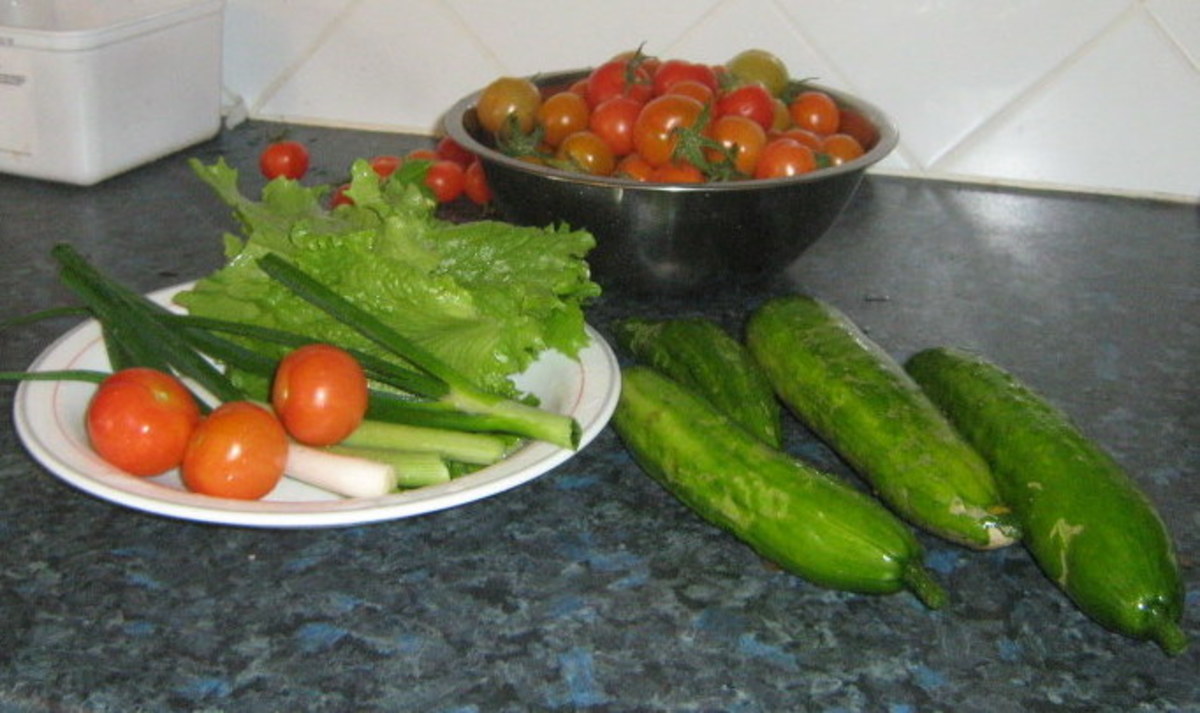 Fresh Salad Produce Grown in my Garden