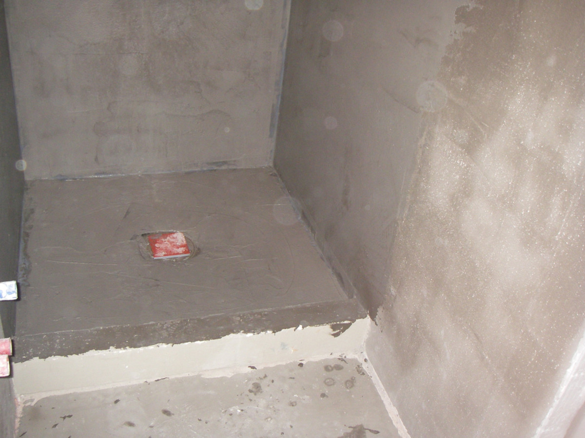 How To Slope A Shower Floor With Mortar, How To Install Tile Shower Floor On Concrete