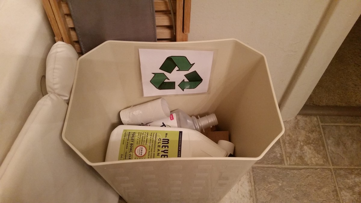 Yes, have a recycling bin in your bathroom. Why not? 