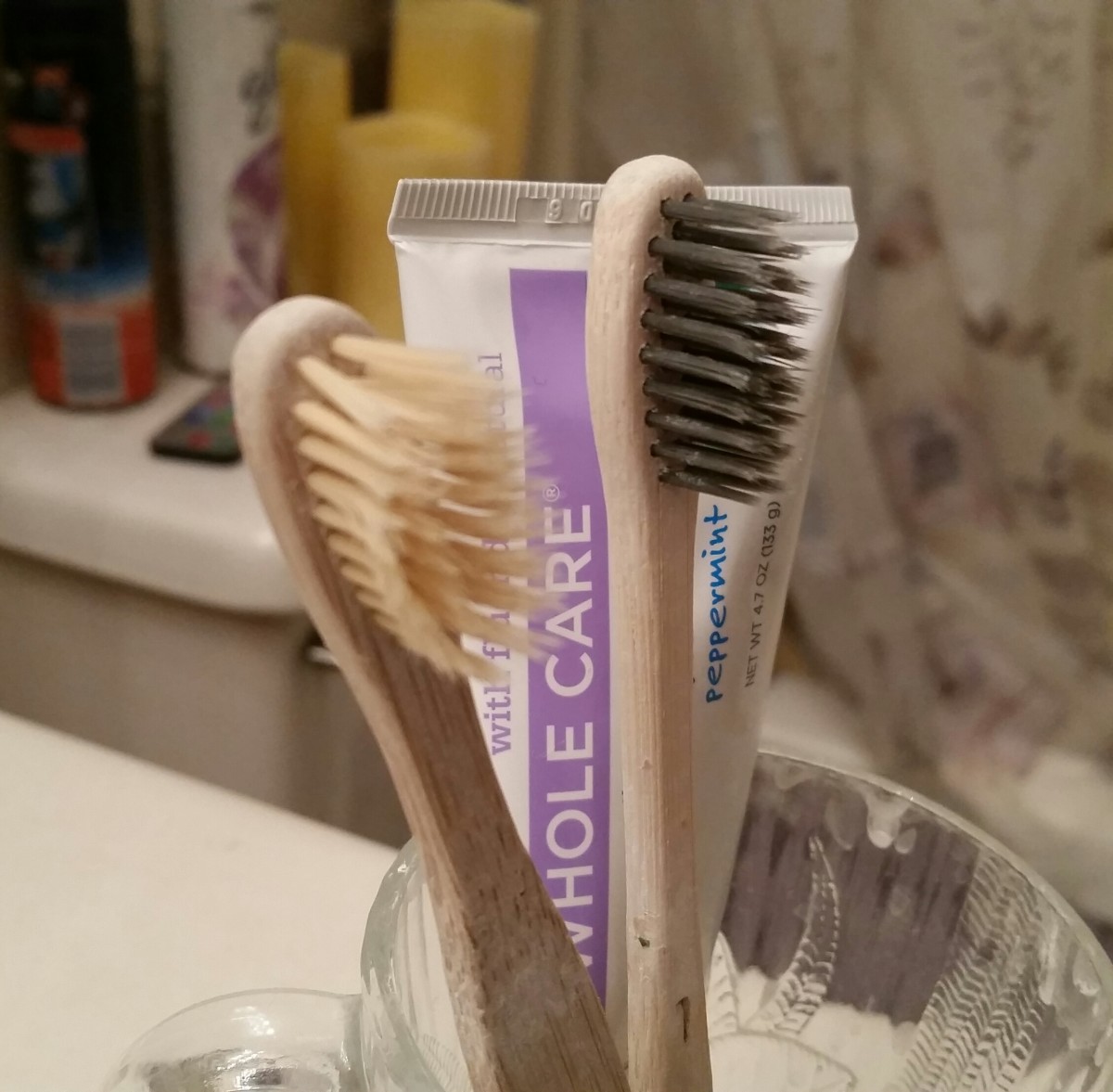 Using bamboo toothbrushes instead of plastic ones is a great idea. 