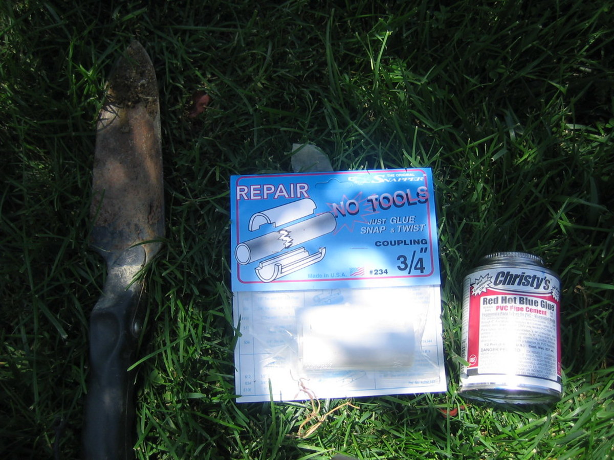 A saddle repair kit seals cracks or punctures in a PVC pipe without cutting out the damaged section.