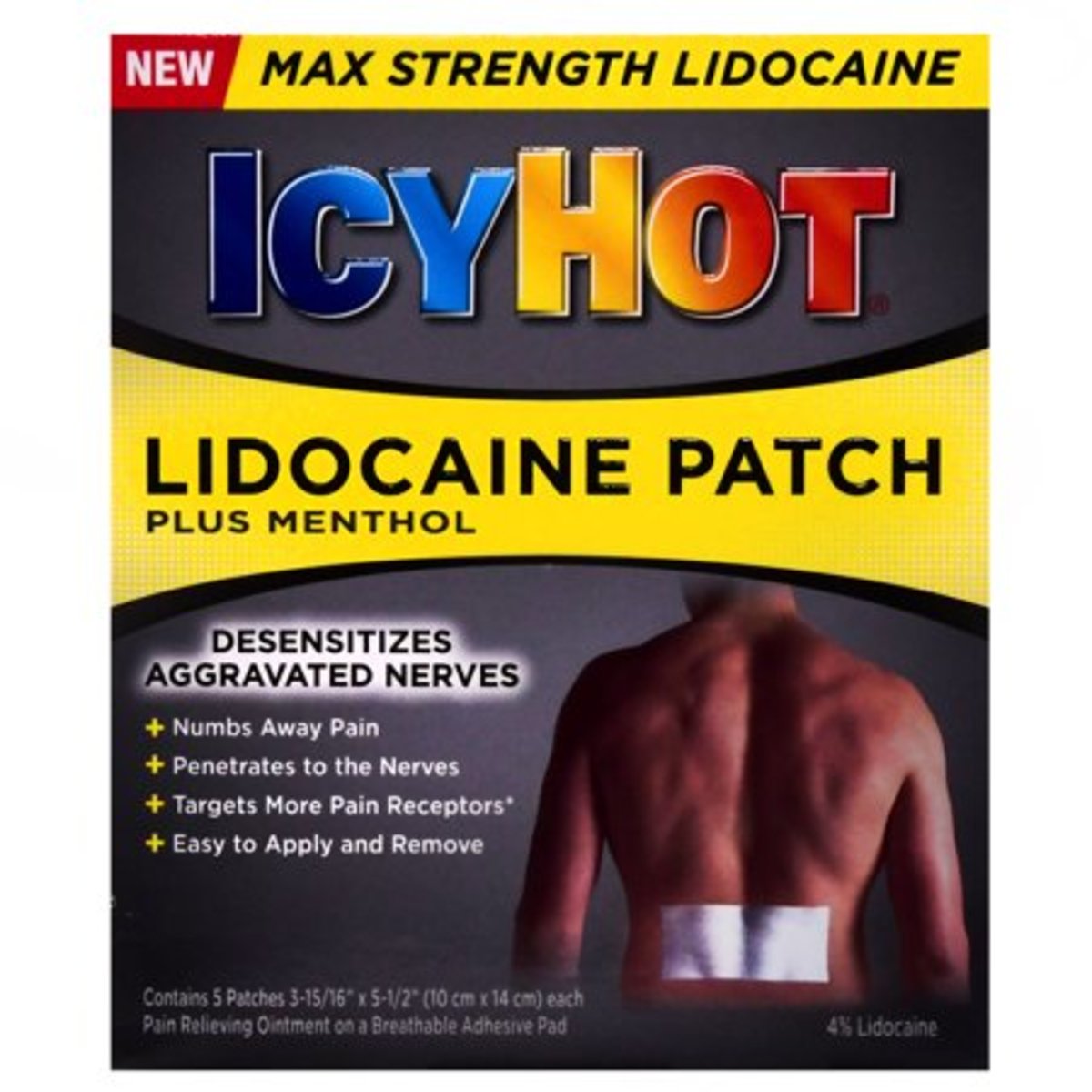 IcyHot Lidocaine patches are the best for pain relief!