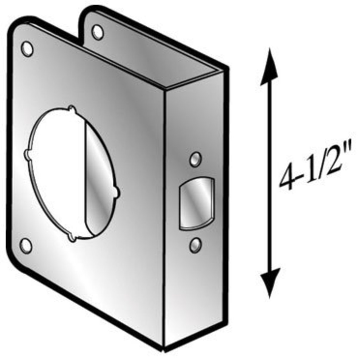 Mag Engineering "Intall a Lock" Wrap-around Door Reinforcer for Wood Doors