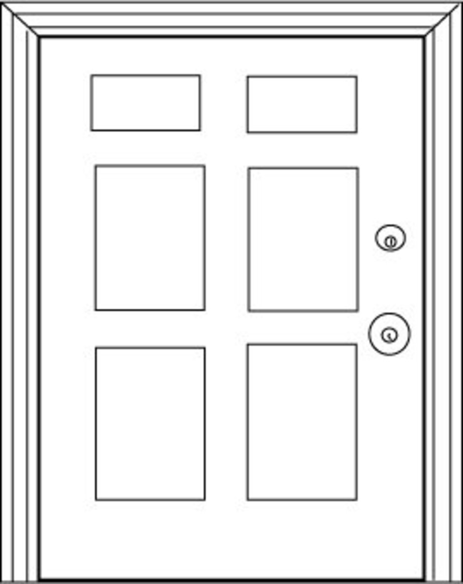 Six-panel door