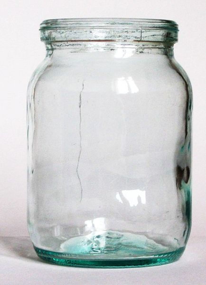 Glass jars work great