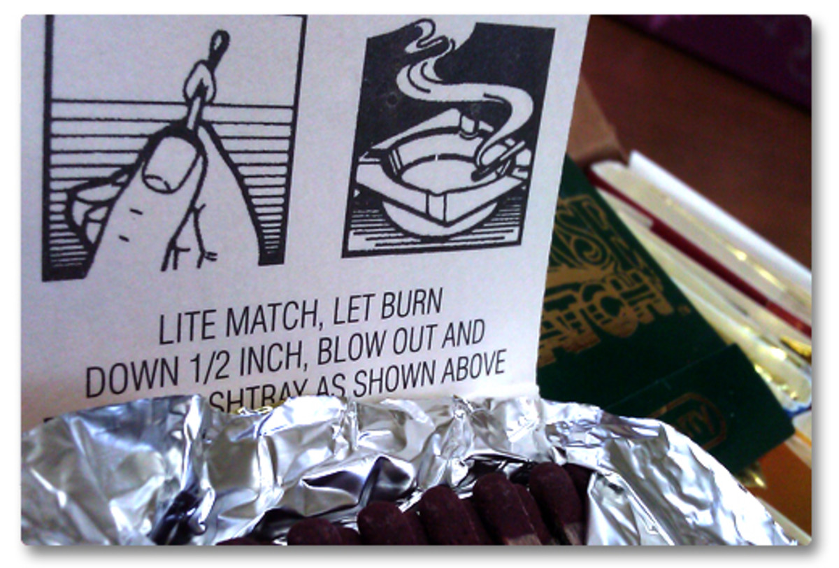 Look, each book of incense matches even comes with instructions!