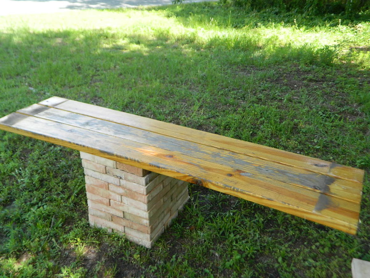 diy-making-a-stone-and-wood-bench-quickly-and-easily