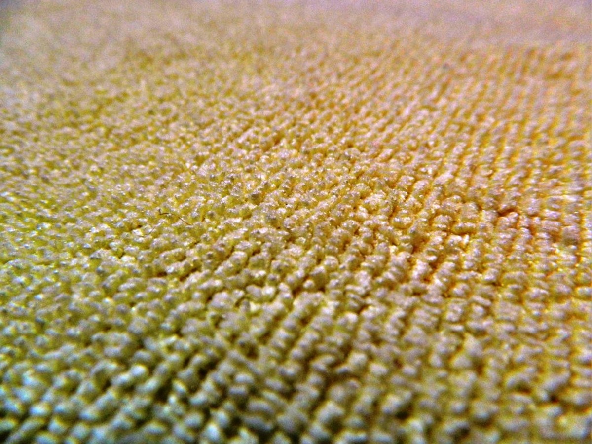 A close up view of microfiber!
