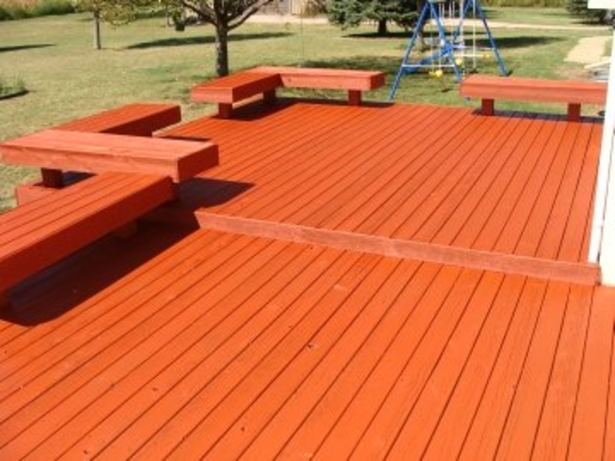 SuperDeck semi-transparent stain in the waterborne finish.