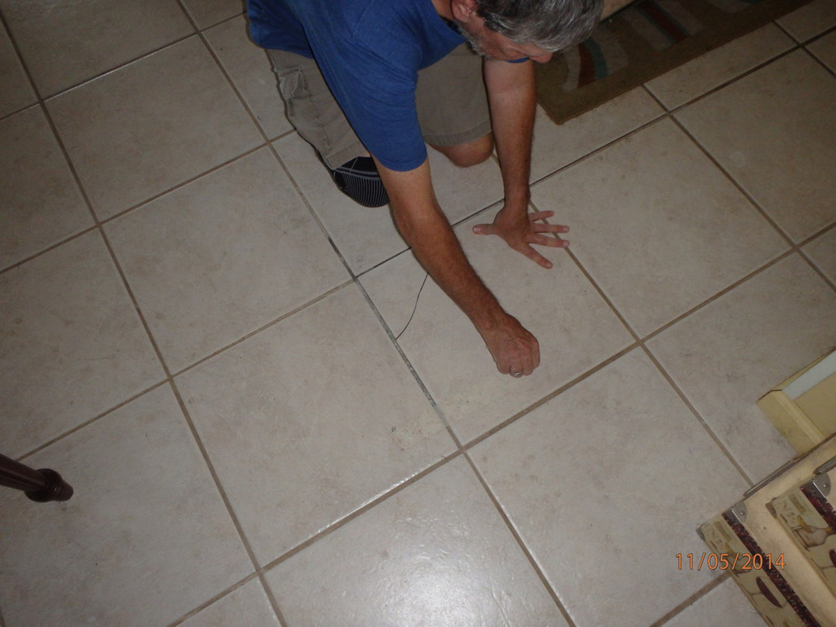 Cracked tile floor? Here's what we did!