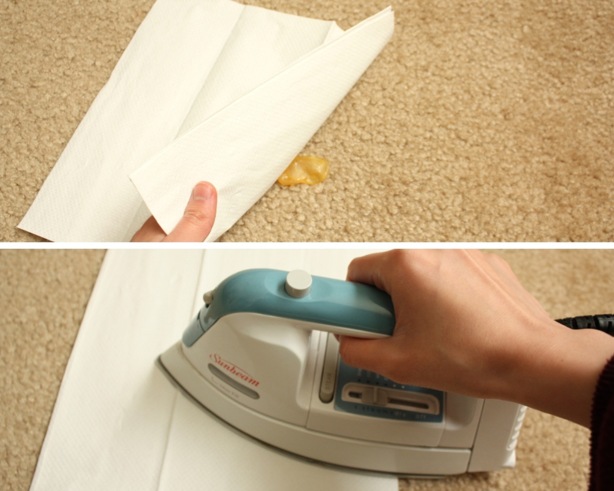 Iron the wax onto a paper towel. 
