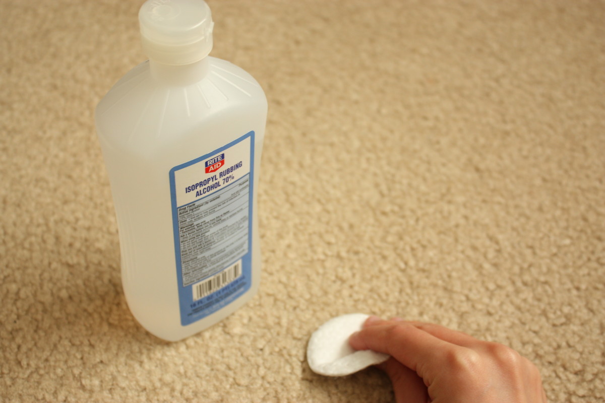 Rubbing alcohol is great for getting dye stains out of carpet. 