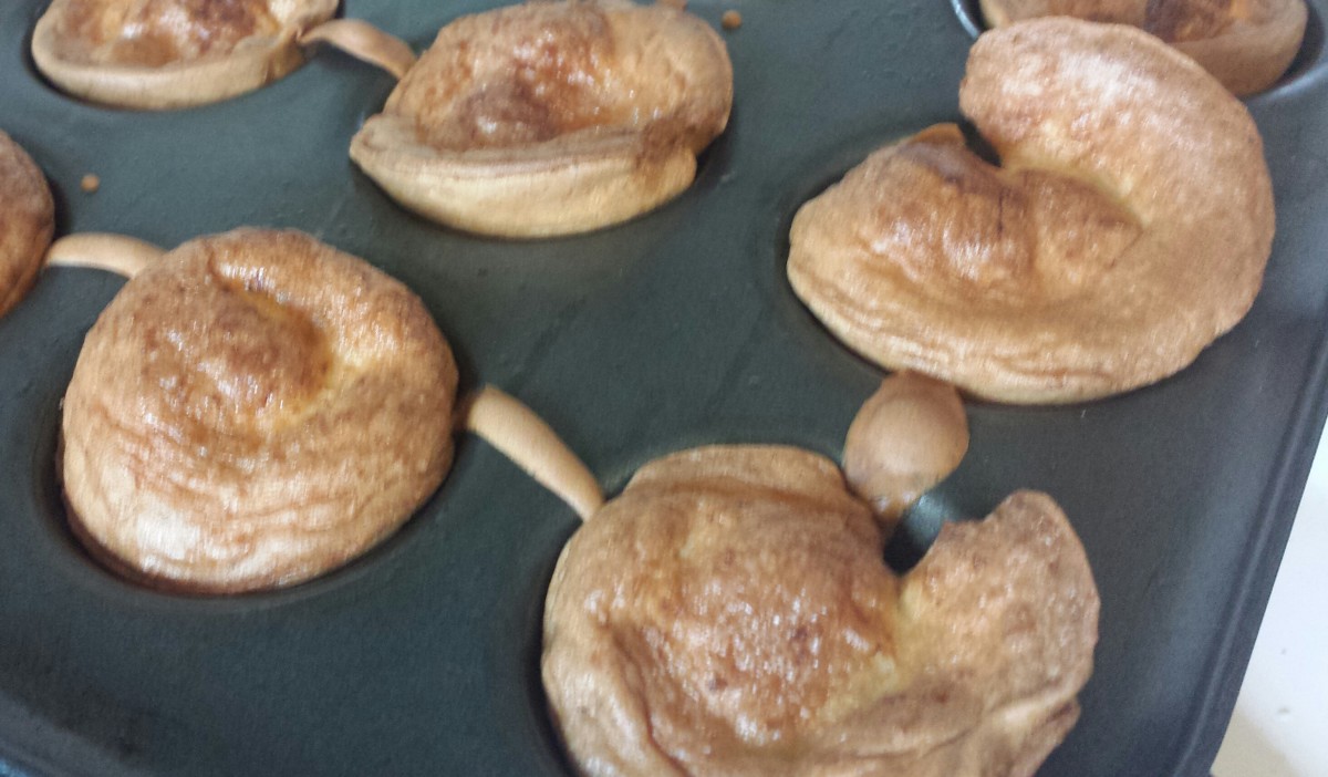 Tasty gluten-free Yorkshire puddings fresh out of the oven