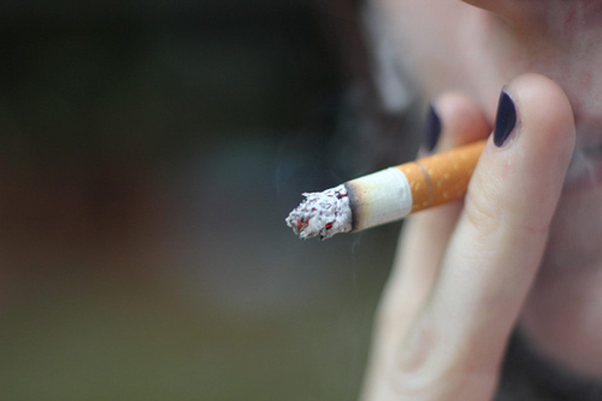 Smoking cigarettes is a risk factor in eye disease.