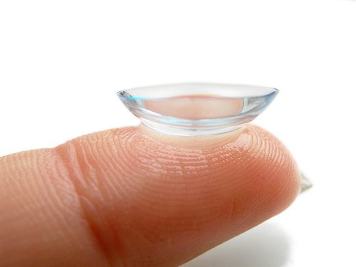 What is the easy way to insert contact lenses? 
