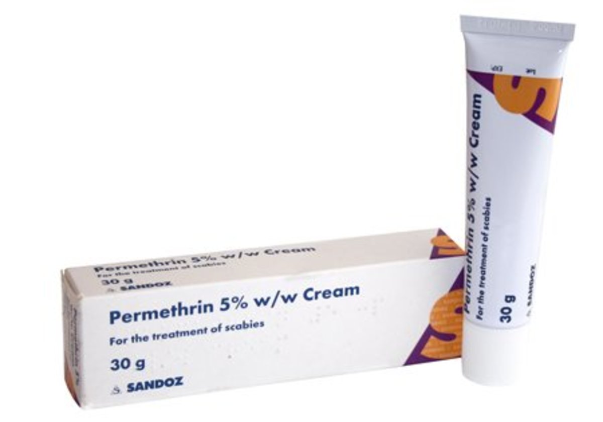 Permethrin is a topical, scabicidal agent prescribed for the treatment of scabies.