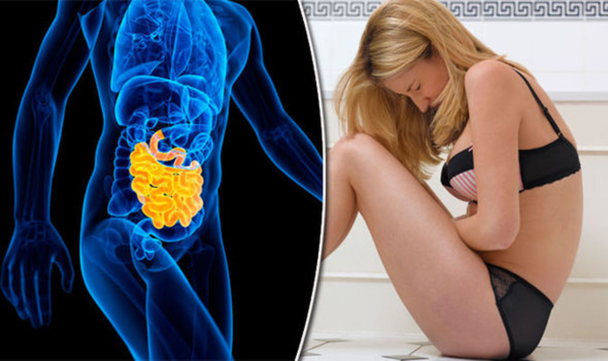IBS causes bloating, stomach pains, and other symptoms.