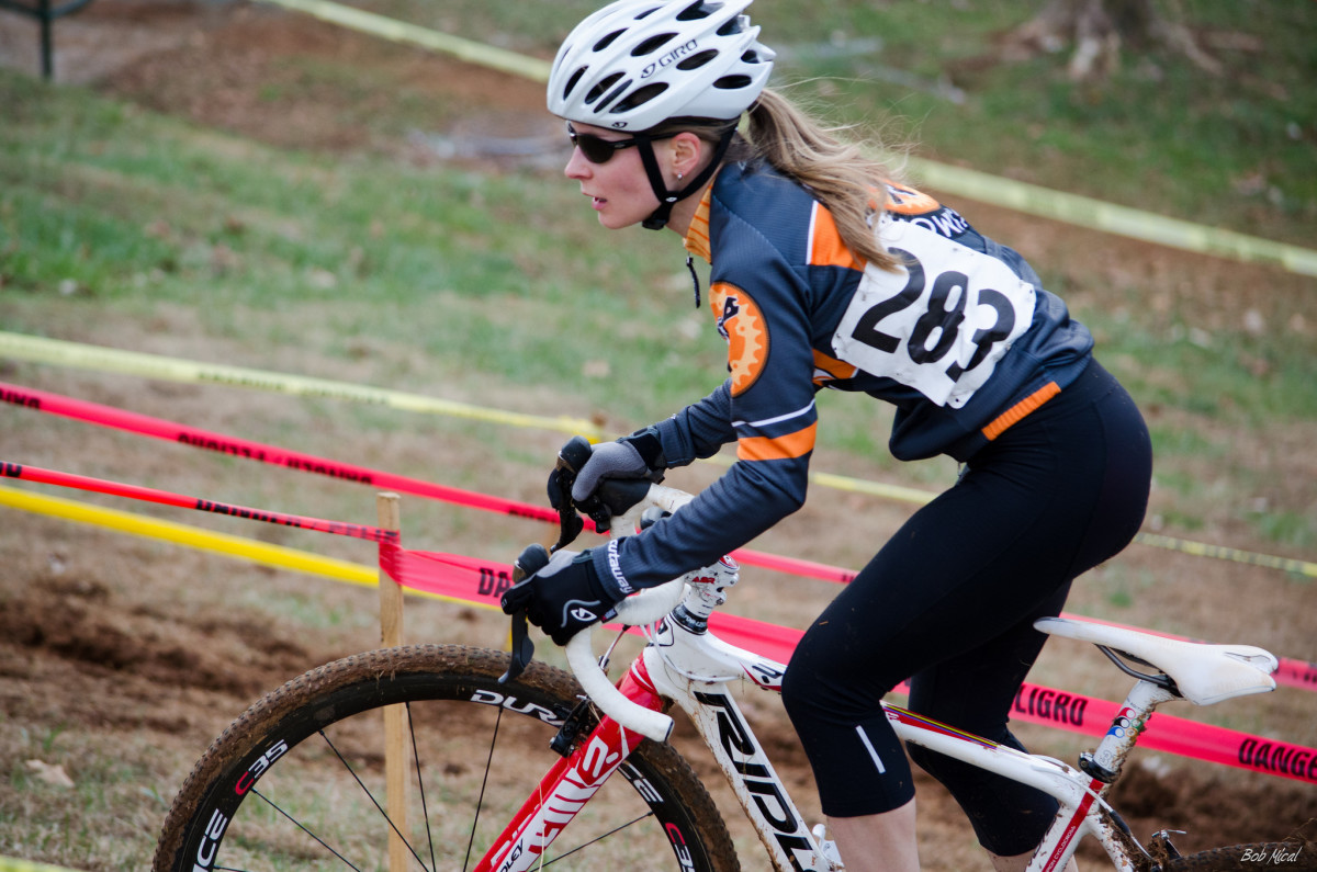 Many female competitive cyclists are slight in build.