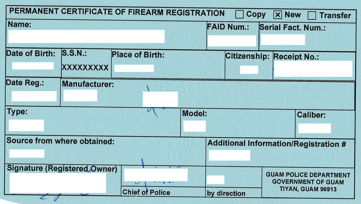 How to Register a Firearm (Gun) in Guam - SkyAboveUs