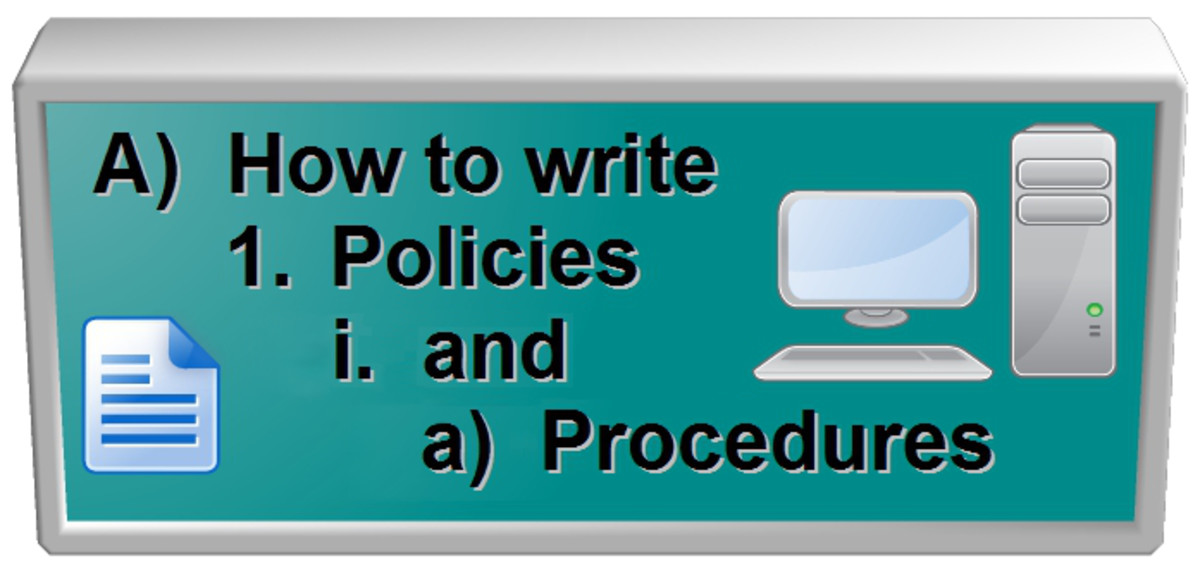 This is a guide on how to write policy and procedure for your workplace.