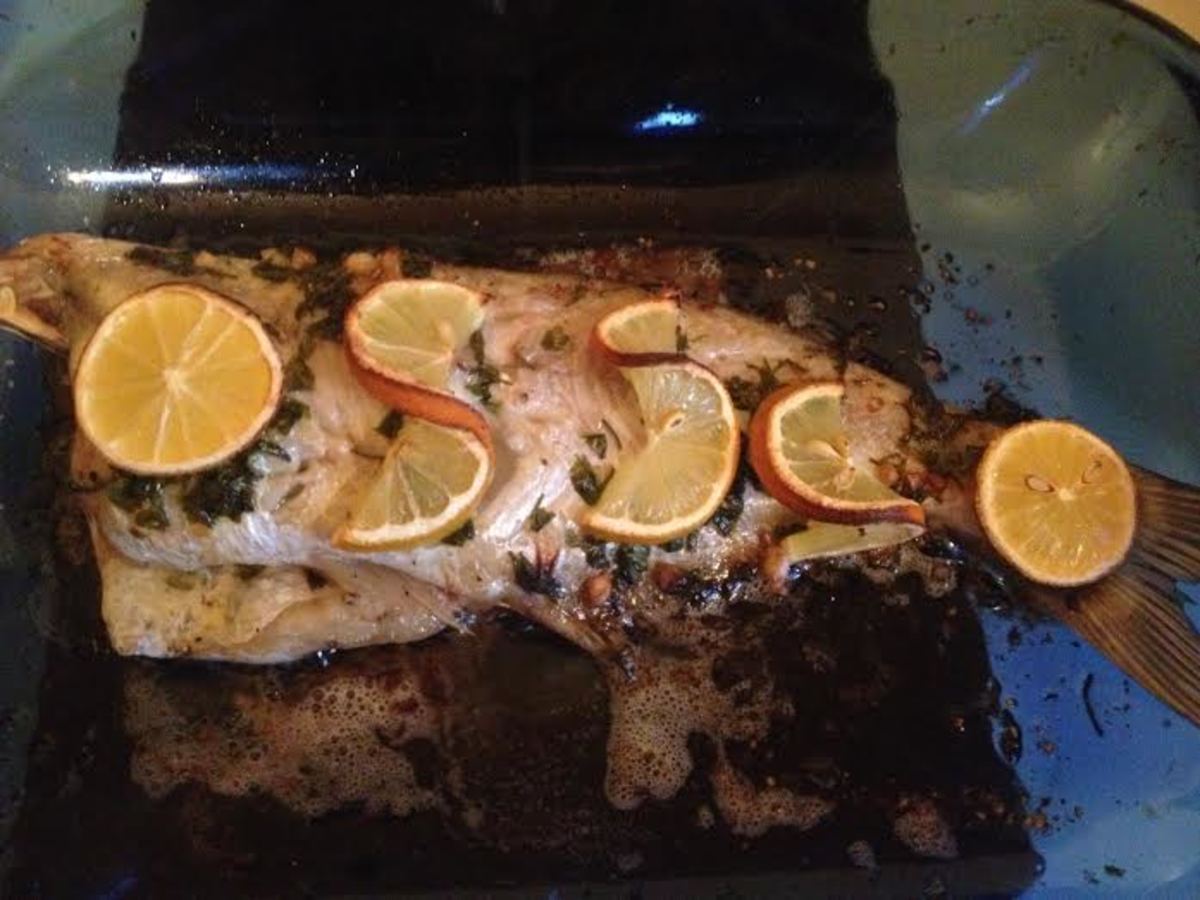 Baked Catfish in Lemon, Butter and Wine Sauce