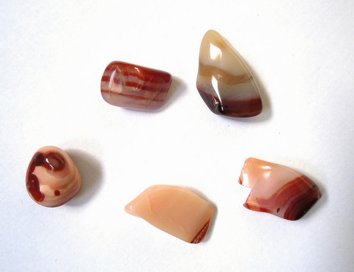 Agate crystals such as this banded variety can be used to soothe anger and calm your emotions. 