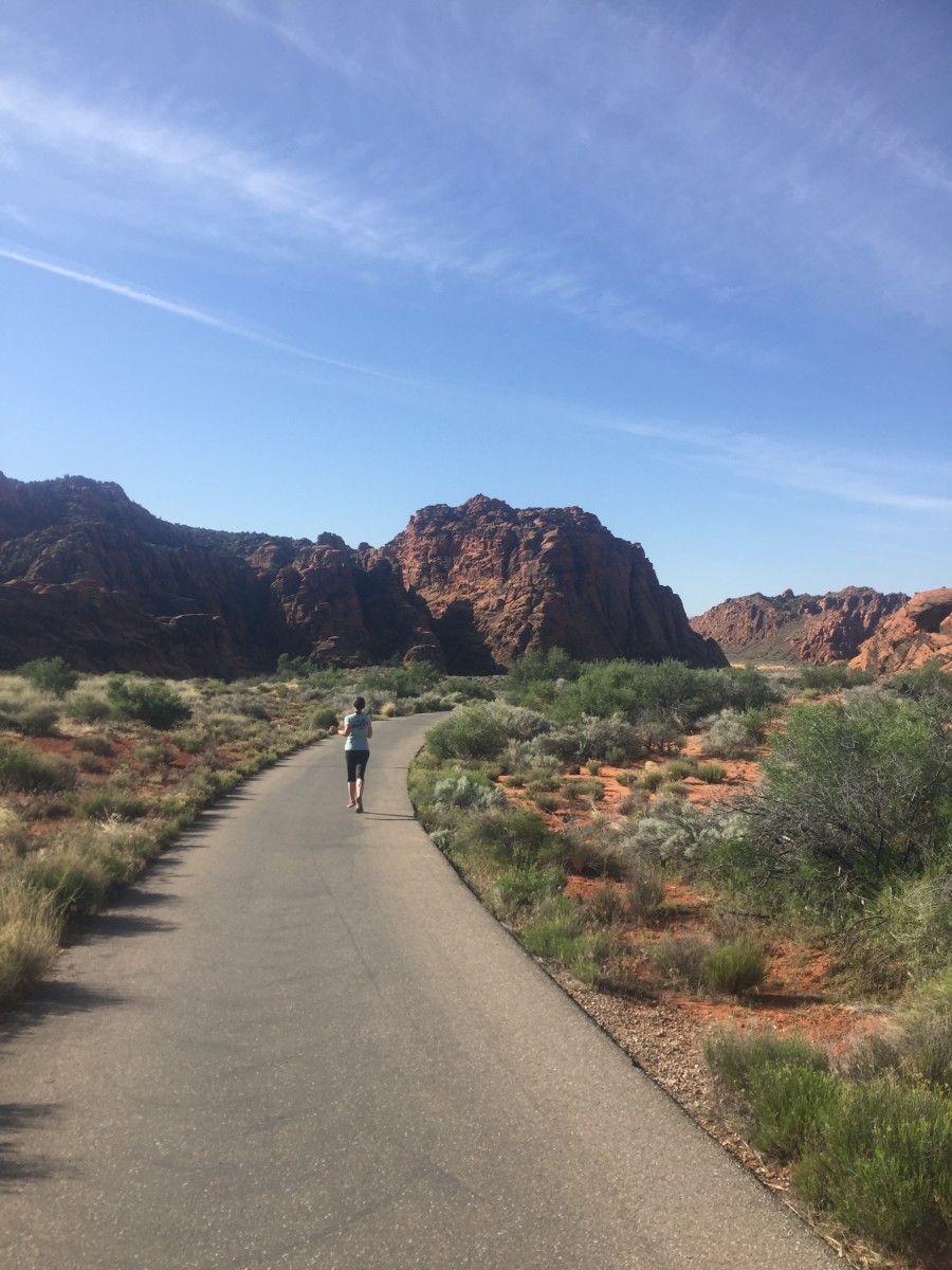 This is me running through Snow Canyon in St. George almost ten years after the doctor told me I should never run again.