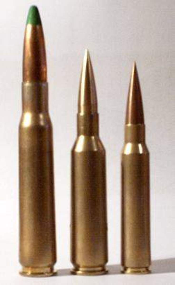 .50 BMG (left), .416 Barrett (center), .408 CheyTac (right)