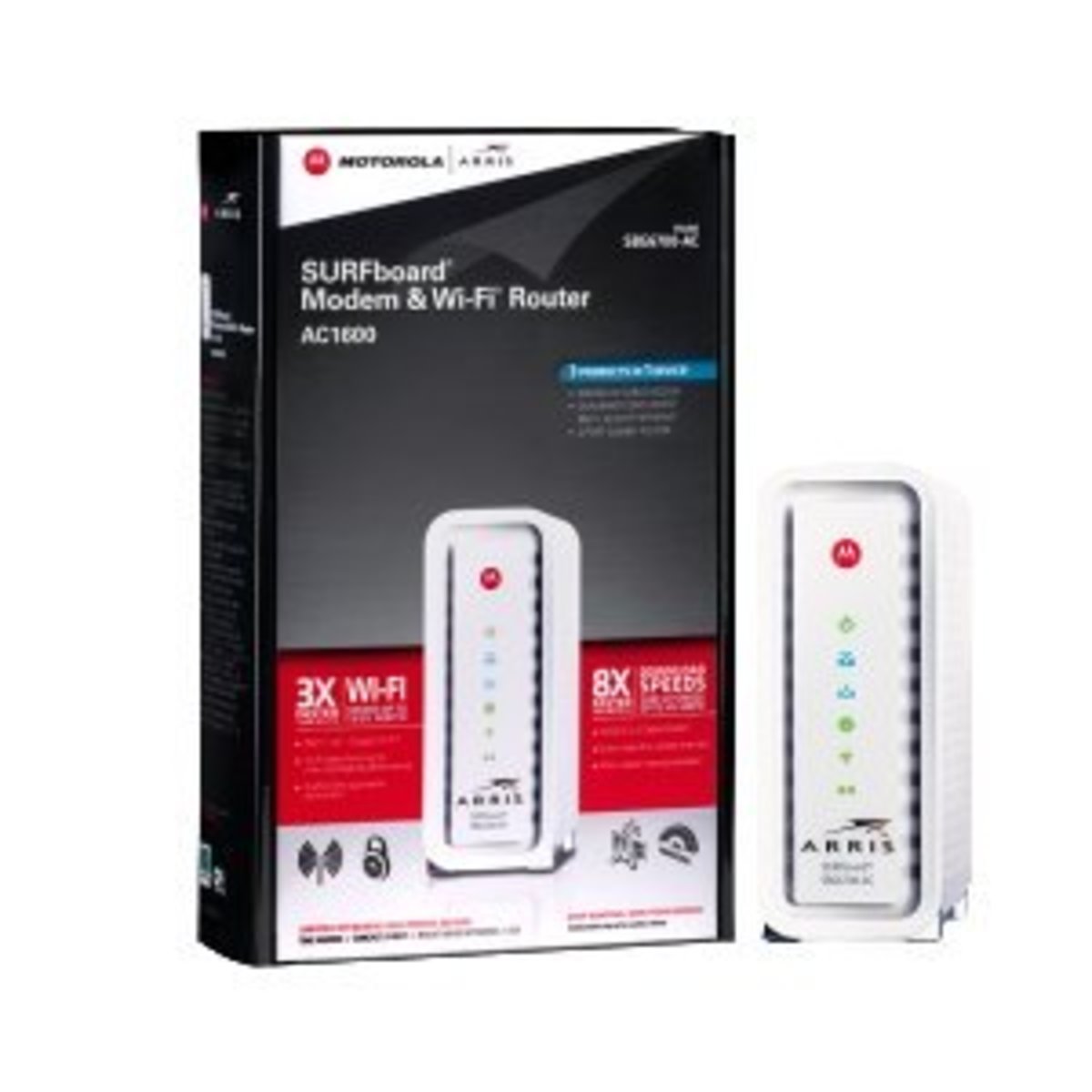 ARRIS / Motorola Surfboard DOCSIS 3.0 Cable Modem with AC1600 WiFi Router (SBG6700AC)