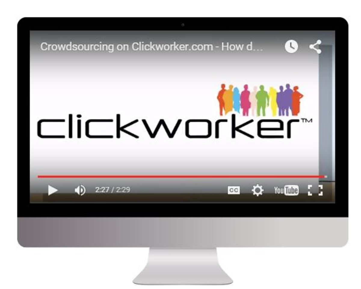Screenshot from Clickworker promo video