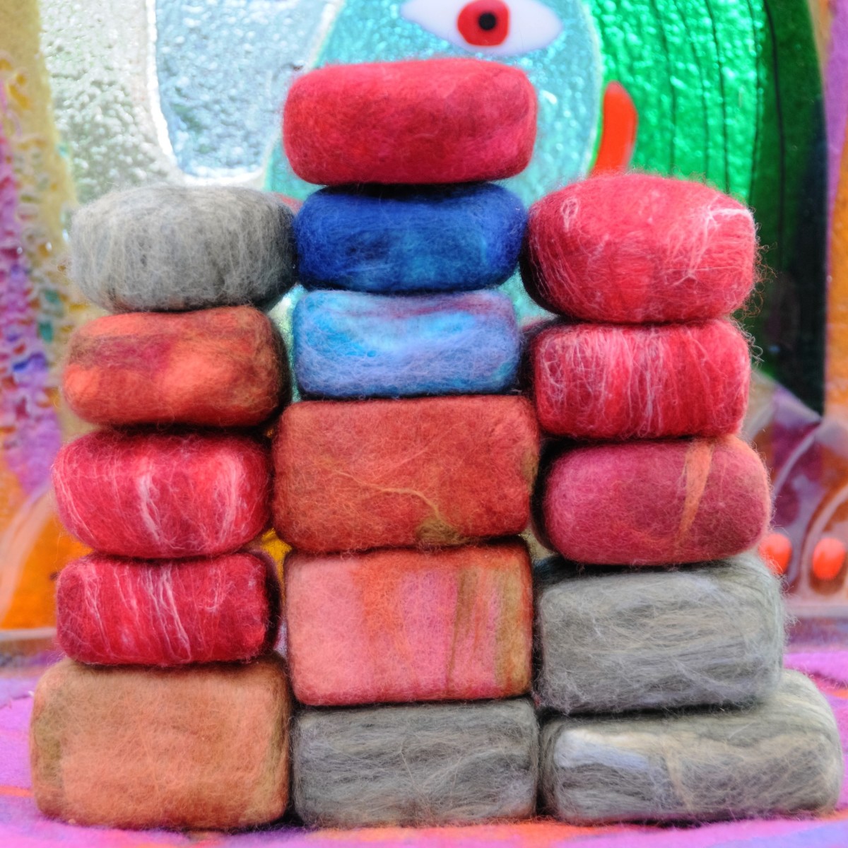 Wet-felted soaps make great gifts for Xmas or anytime!
