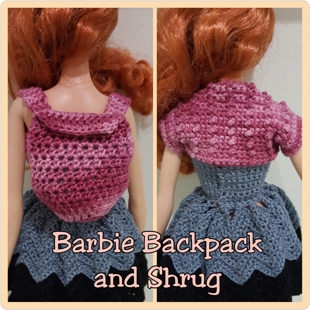 Barbie Backpack and Berry-Stitched Shrug (Free Crochet Pattern)