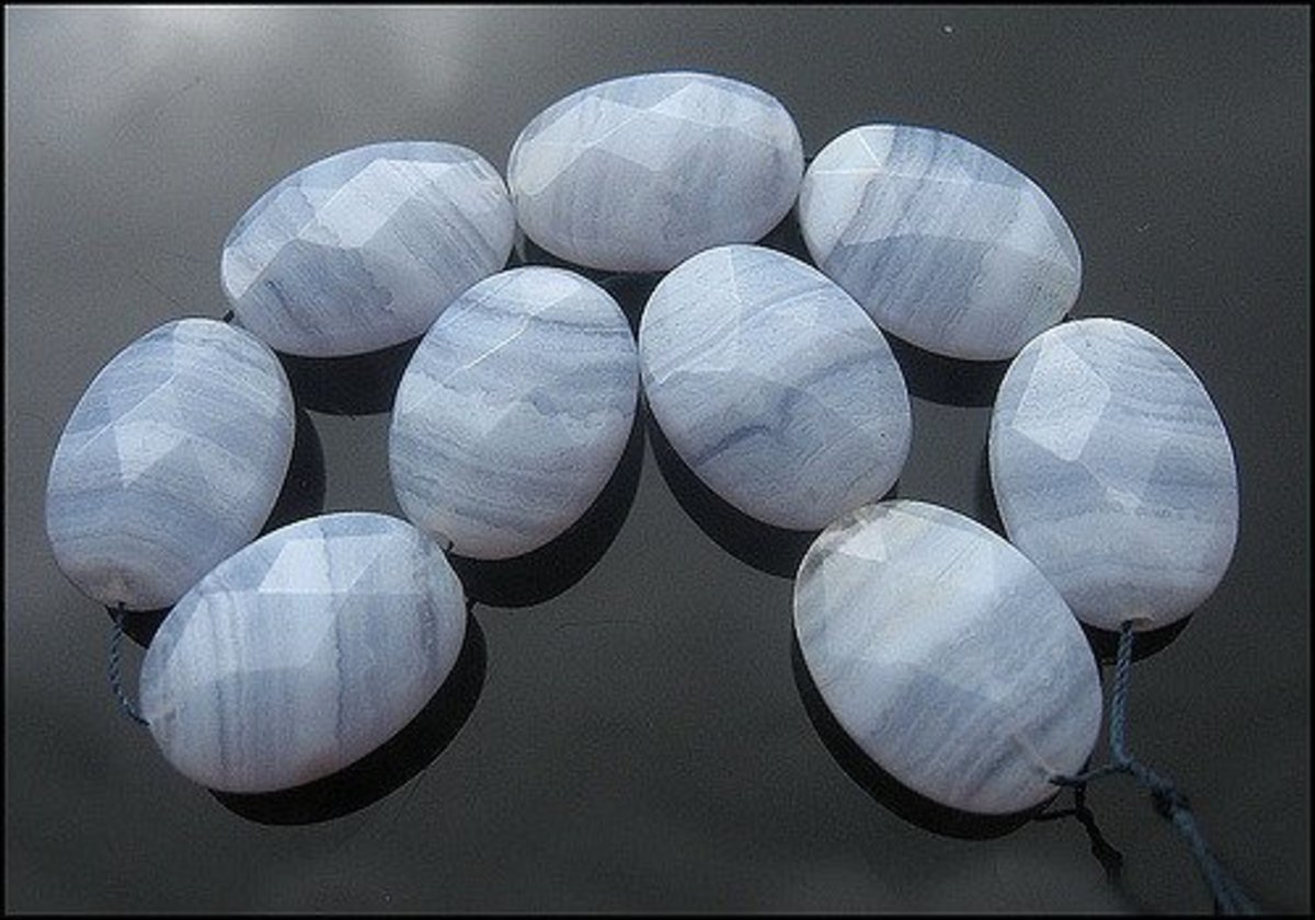 Blue lace agate is a very pretty and soothing stone. 