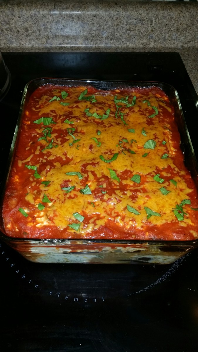 Meat Lasagna With Eggplant and Spinach