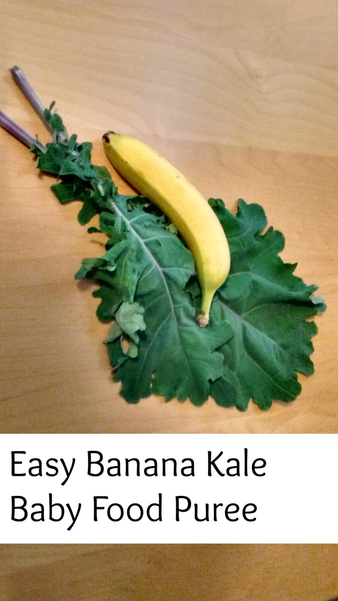 Easy Banana Kale Baby Food Puree Recipe