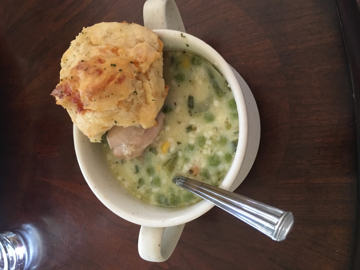 Slow-Cooker Cream of Chicken Soup With Biscuits Recipe