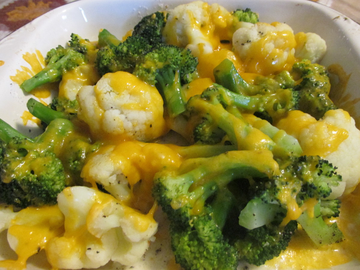Baked Broccoli and Cauliflower With Cheese (Low Carb) Recipe