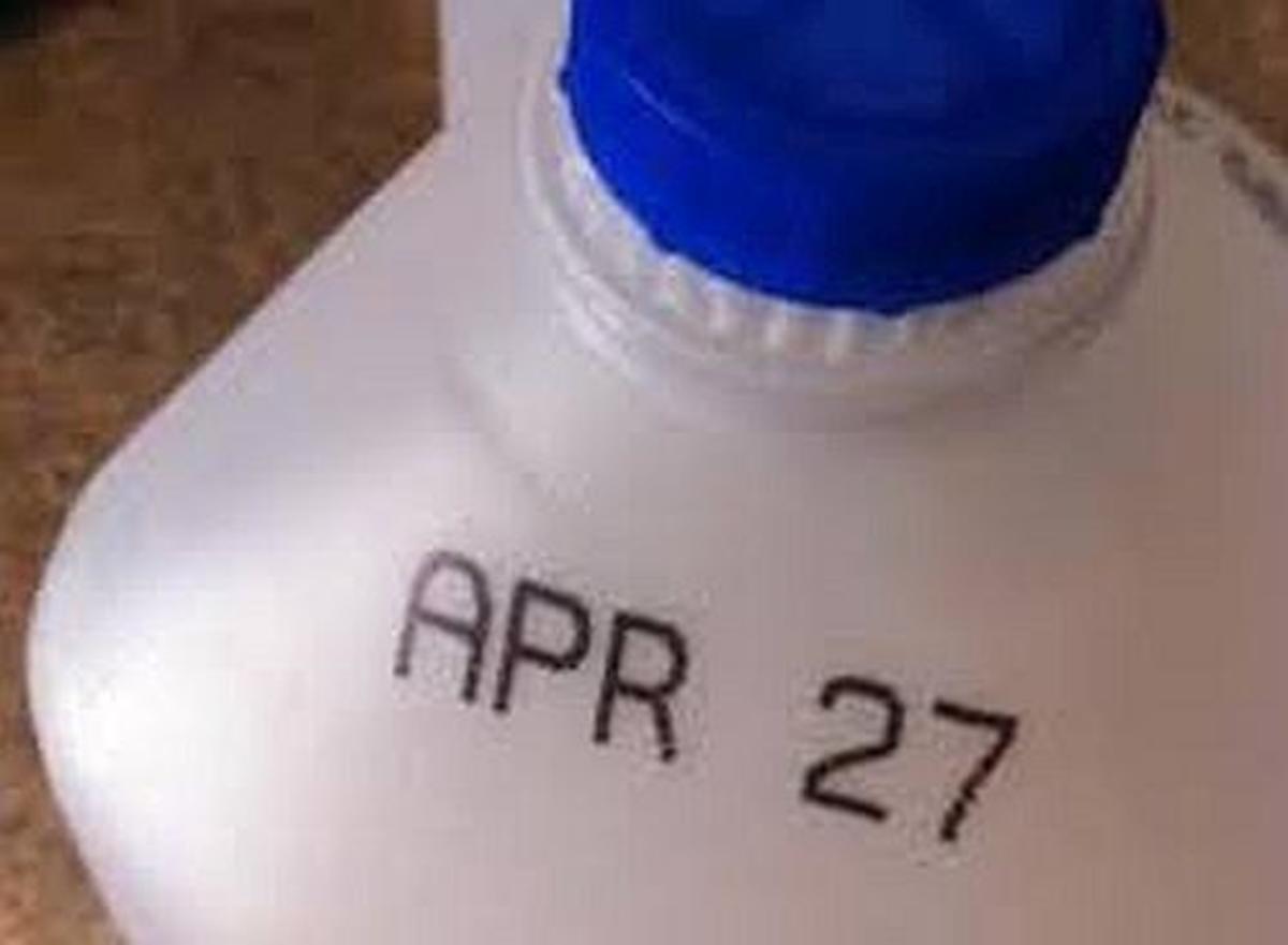 date on a milk jug