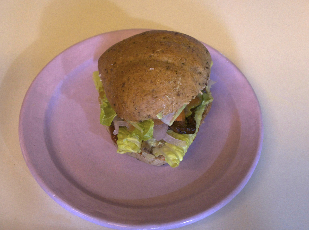 Learn how to make a sandwich like this with homemade bread and homemade pickles.