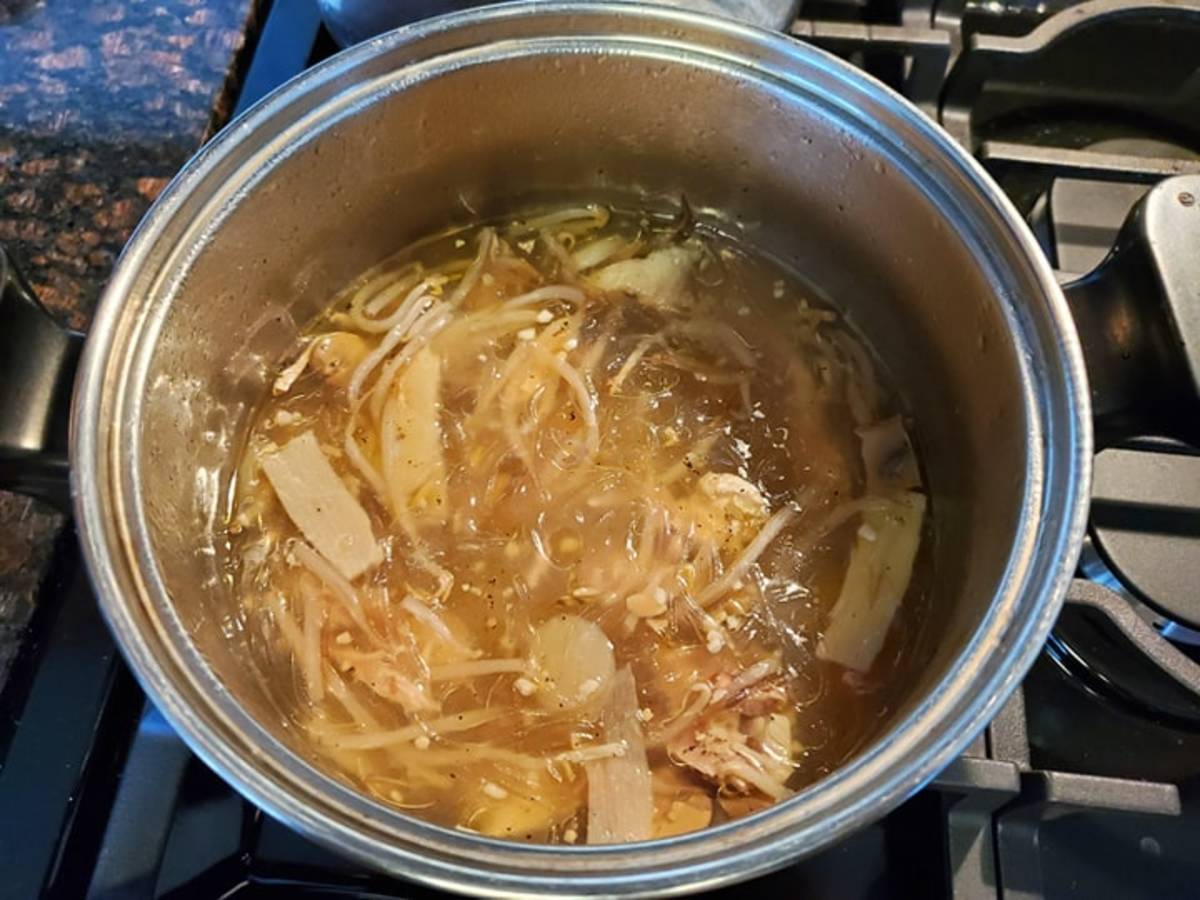 Filipino Chicken Sotanghon Noodle Soup