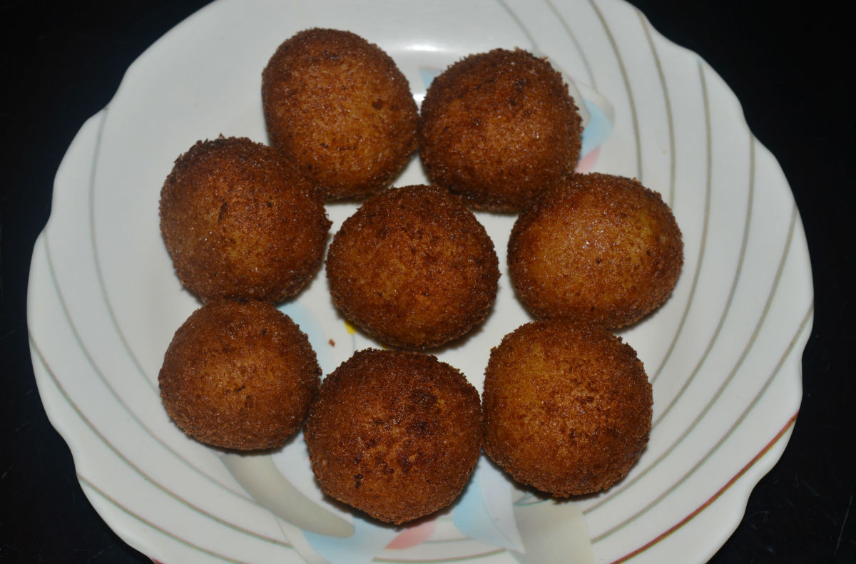 Potato and cheese croquettes.