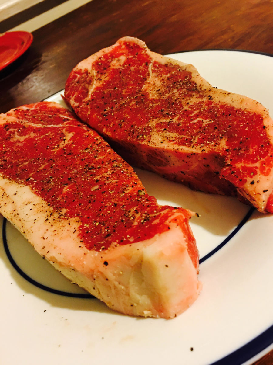 Season your steaks before cooking!