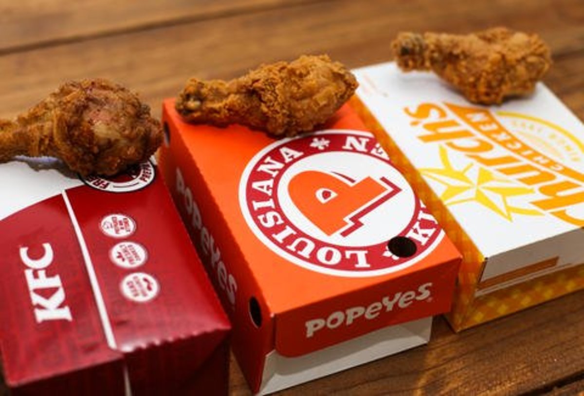 KFC, Popeye's, and Church's are known for their chicken and their potatoes