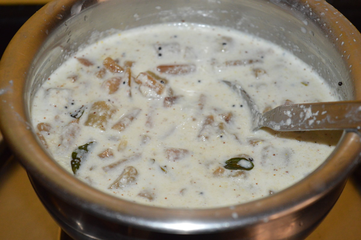 Learn how to make delicious taro stem raita (yogurt curry).