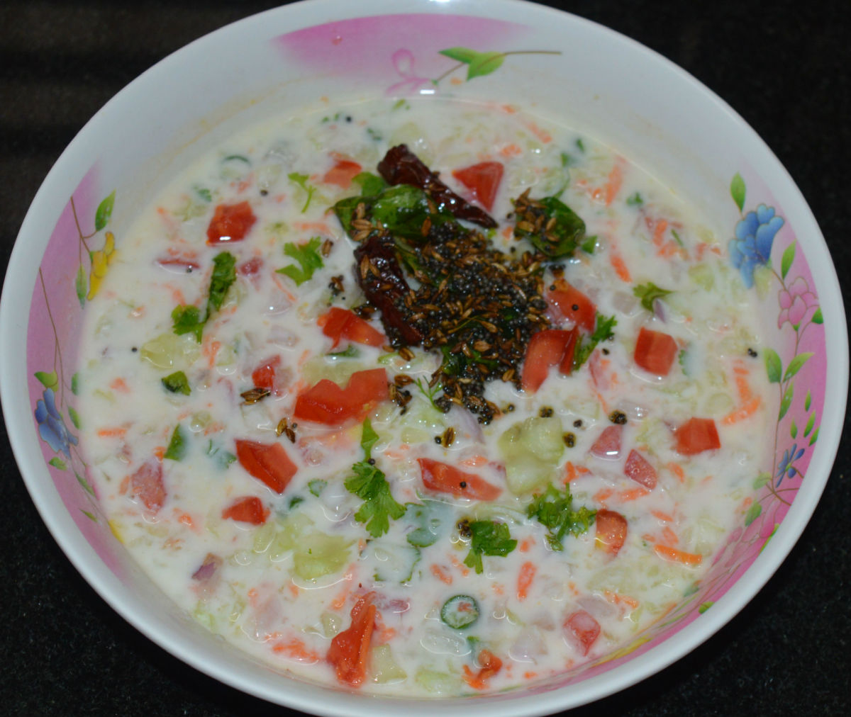 Mixed Vegetable Raita (Yogurt Curry)