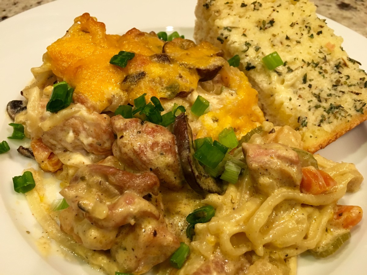 Kid-Friendly Bacon, Chicken, and Vegetable Linguine