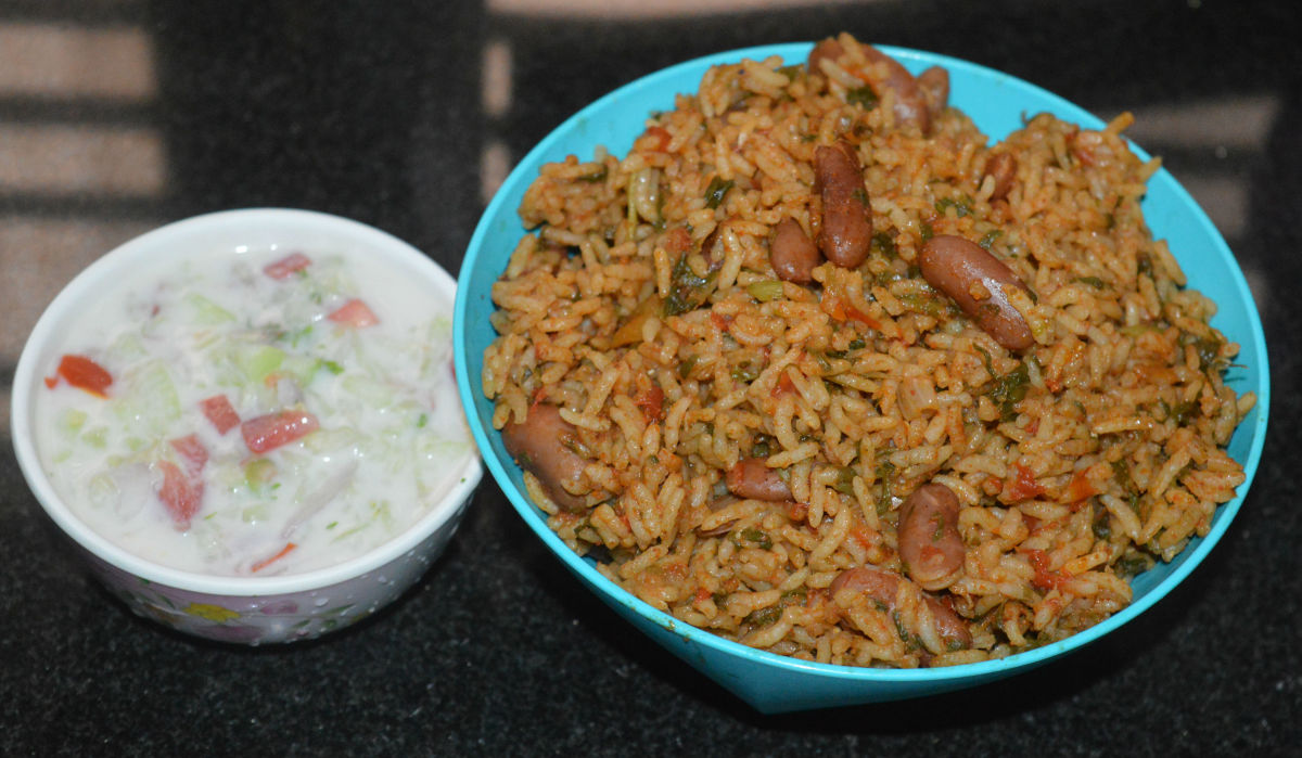 One-Pot Meals: Vegan Spinach Rice (Palak Rice)
